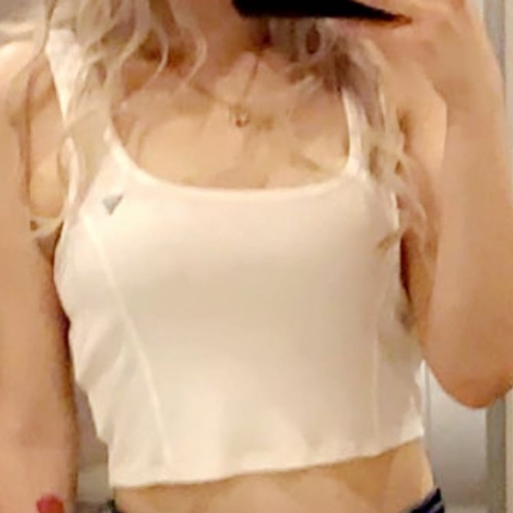 Cream crop top